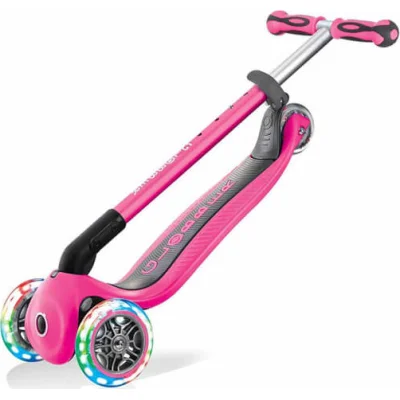 Globber Go Up Deluxe Scooter, Işıklı, Pembe