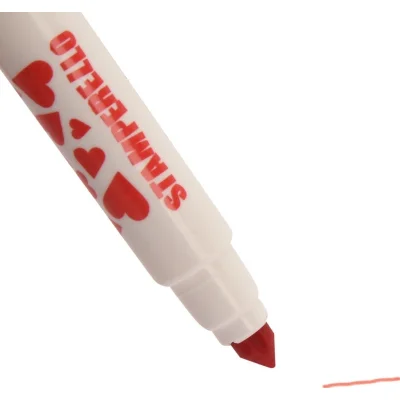 Carioca Stamperello Yıkanabilir Keçeli Boya Kalemi, Bir Ucu Keçeli Kalem Bir Ucu Damga, 12'li