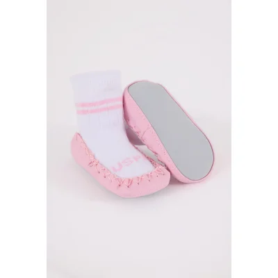 U.S. Polo Assn Çarık Çorap USB2800 Beyaz-Pembe, Pembe