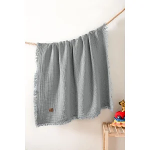 Kanz Bebek 4 Kat Müslin Örtü Knz-027 Gri