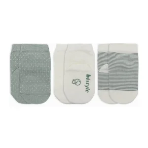 Bistyle Puanlı Kaymaz Penye Soket Çorap, 3'lü, Nil