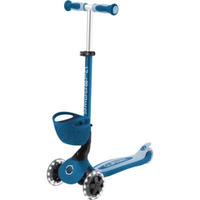 Globber Go Up Baby 360 Scooter, Işıklı, Pastel Mavi