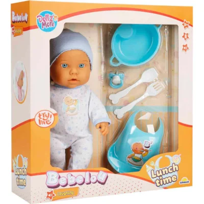 Sunman Bebelou Yemek Zamanı Sesli Bebek Seti, 35 cm