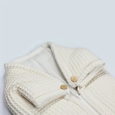 Bistyle Fermuarlı Natural Life Pike Battaniye Girl, Ekru