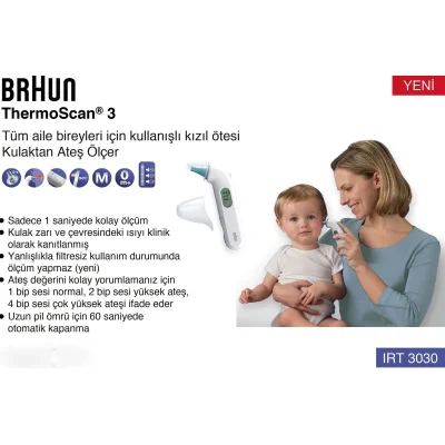Braun IRT-3030 Kulaktan Ateş Ölçer