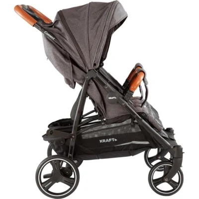 Kraft Connect Yanyana İkiz Bebek Arabası, Gri