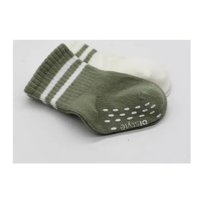 Bistyle Çemberli Kaymaz Soket Çorap, 2'li, Nil, Ekru