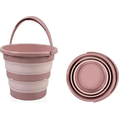 BabyJem Katlanır Banyo Küvet Seti, 3'lü, Somon