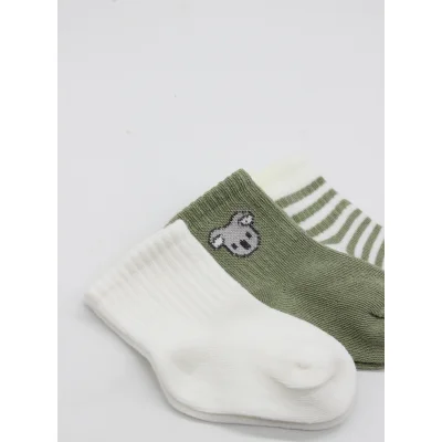 Bistyle Koala Boy 3'lü Penye Soket Çorap 10133 Ekru