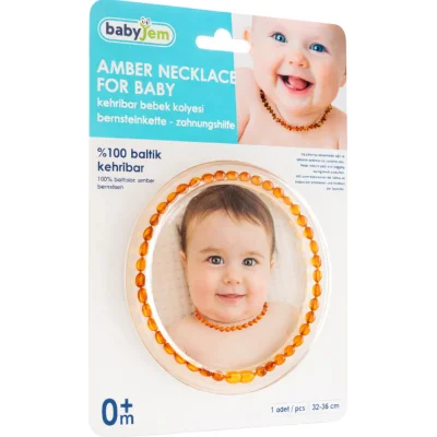 BabyJem Kehribar Bebek Kolyesi, Koyu Bal