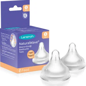 Lansinoh Natural Wave Biberon Emziği, Yavaş Akış, 2'li