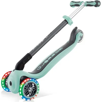 Globber Go Up Deluxe Scooter, Işıklı, Mint Yeşili