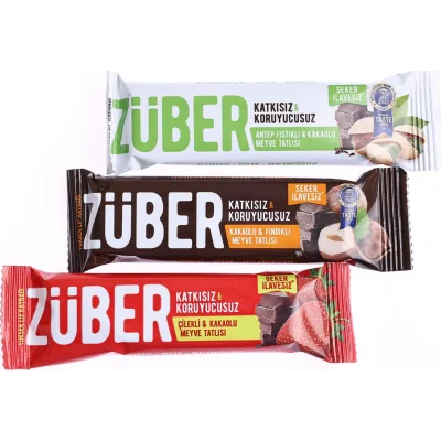 Züber Meyve Barı, 40 g, Antep Fıstıklı ve Kakaolu