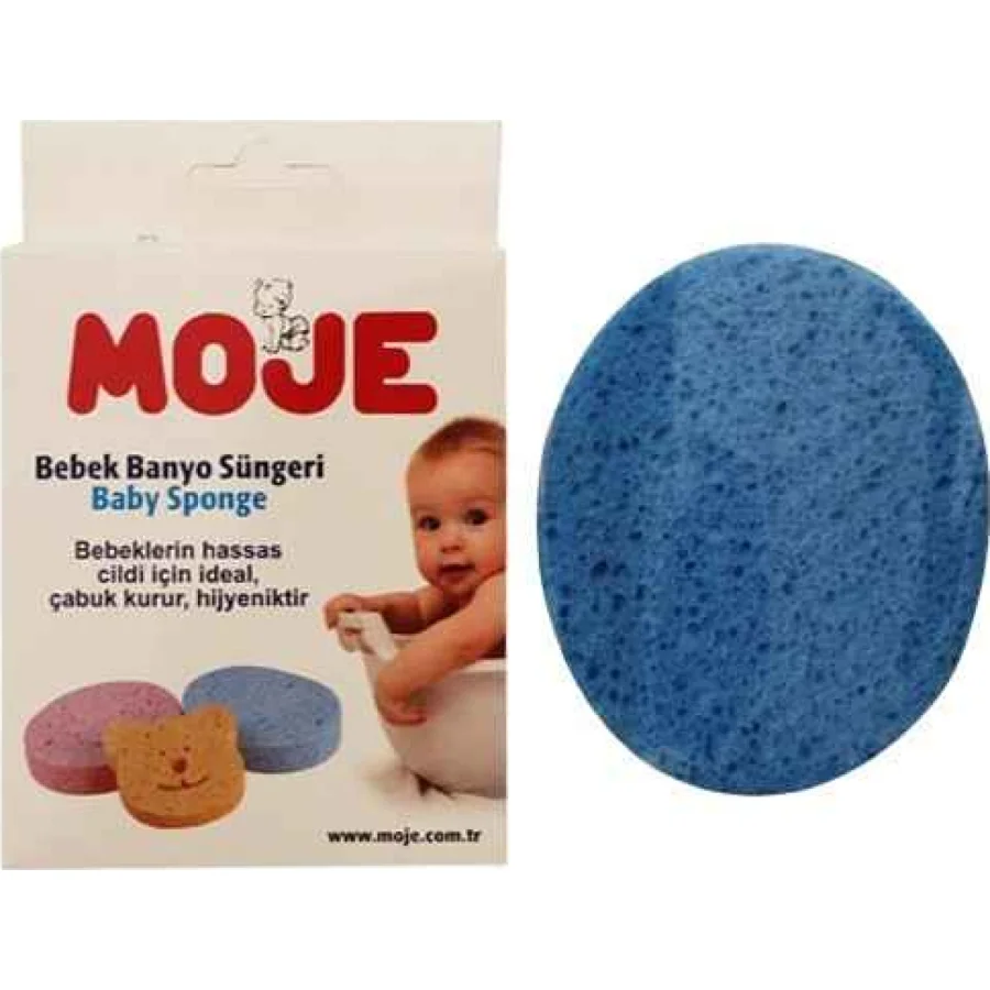 Moje Selülozik Bebek Banyo Süngeri, Mavi
