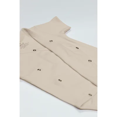 Bistyle Organik Natural Basic Style Kruvaze Yarım Kol Body BS17101 Bej