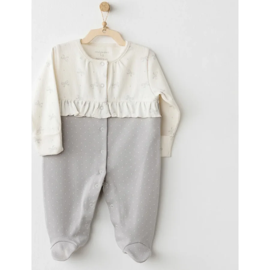 Andywawa Baby Bow Bliss Tulum Ecru, Gri