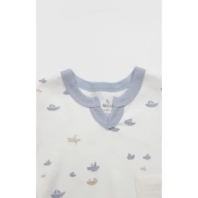 Bistyle 2li Takım Little Boats Ekru