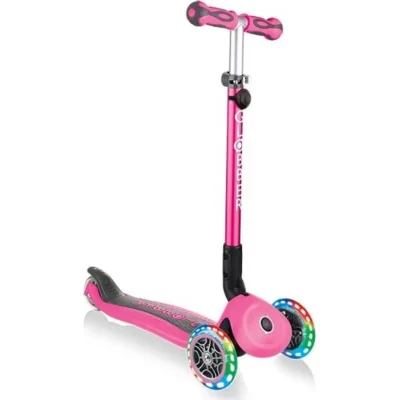 Globber Go Up Deluxe Scooter, Işıklı, Pembe
