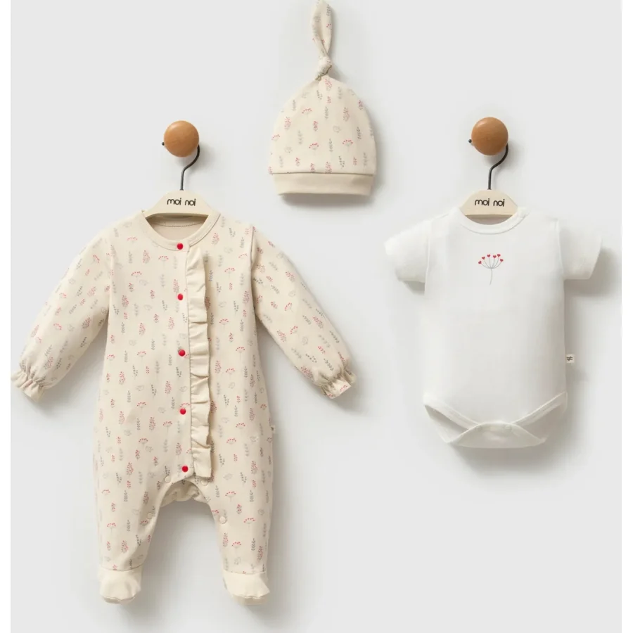 Moi Noi Kokina Tulum Badi Şapka Takım, Bej