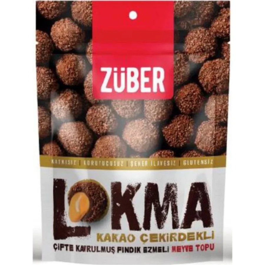 Züber Lokma Meyve Topu, 96 g, Kakaolu