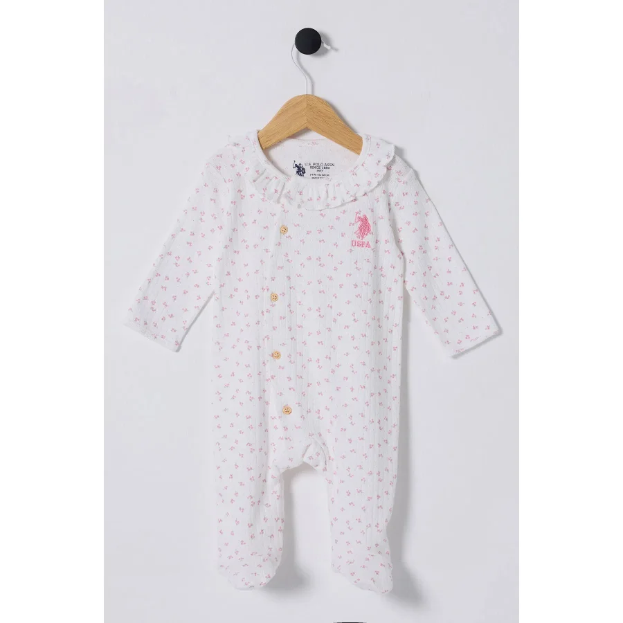 U.S Polo Bebek Tulum, Beyaz-Pembe, Pembe