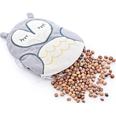 BabyJem Kiraz Çekirdekli Kadife Gaz Yastığı, Gri Baykuş