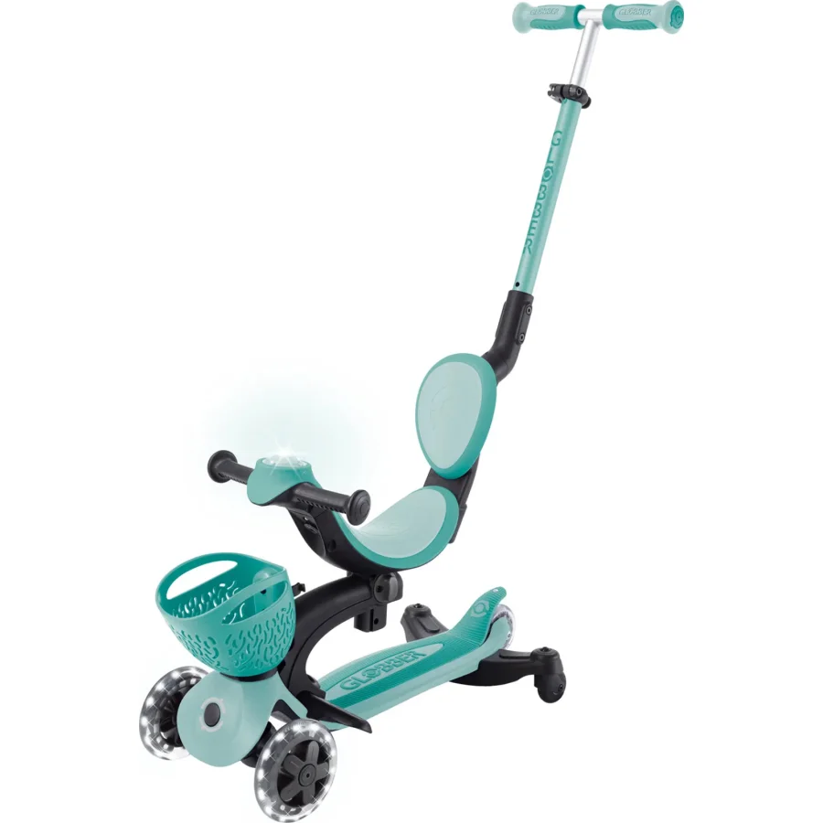 Globber Go Up Baby 360 Scooter, Işıklı, Koyu Mint