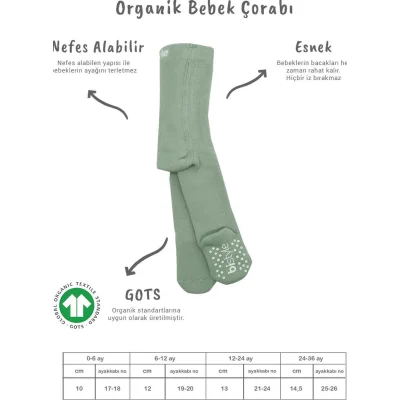 Bistyle Kaymaz Mix Havlu Külotlu Çorap, Tekli, Nil