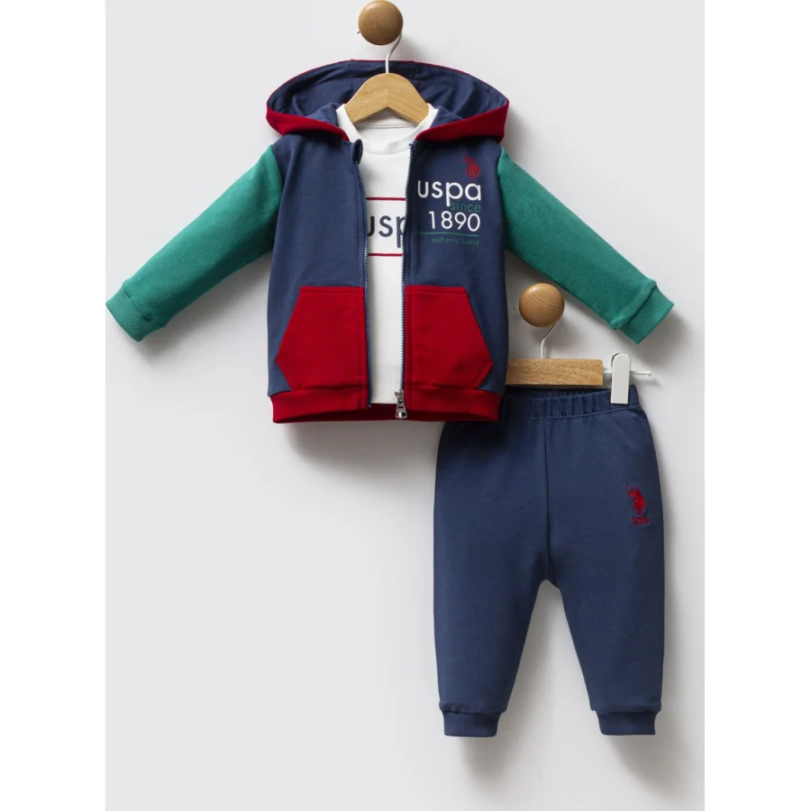 U.S. Polo Assn Takım, 3'lü, İndigo, Yeşil