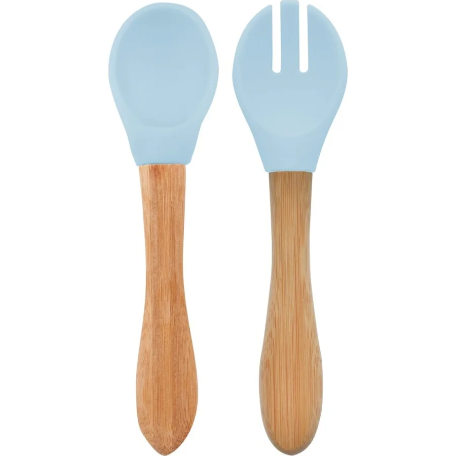 OiOi Mama Kaşığı ve Çatal Seti, Mineral Blue