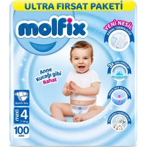 Molfix Bebek Bezi, 4 Beden, 100 Adet
