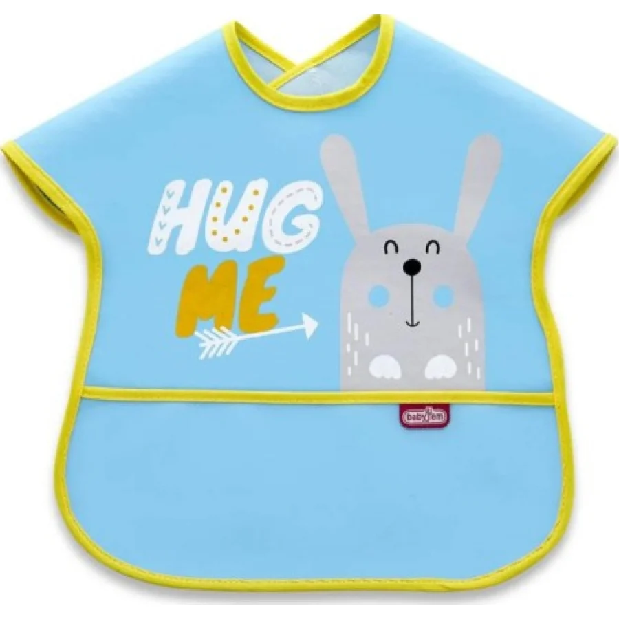 BabyJem Poli Muşamba Büyük Mama Önlüğü, Mavi