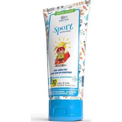 Babyton Bebek ve Çocuklar İçin Suya Dayanıklı Güneş Koruyucu Krem, 100 ml