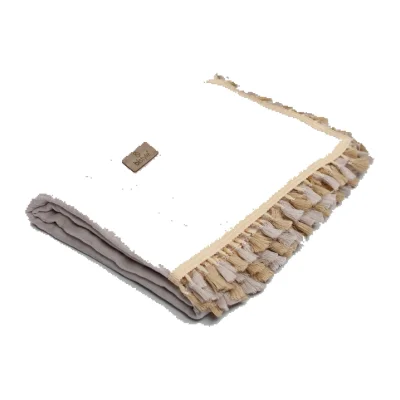 Bistyle Organik Müslin Fistolu Battaniye, 80x90, Taş