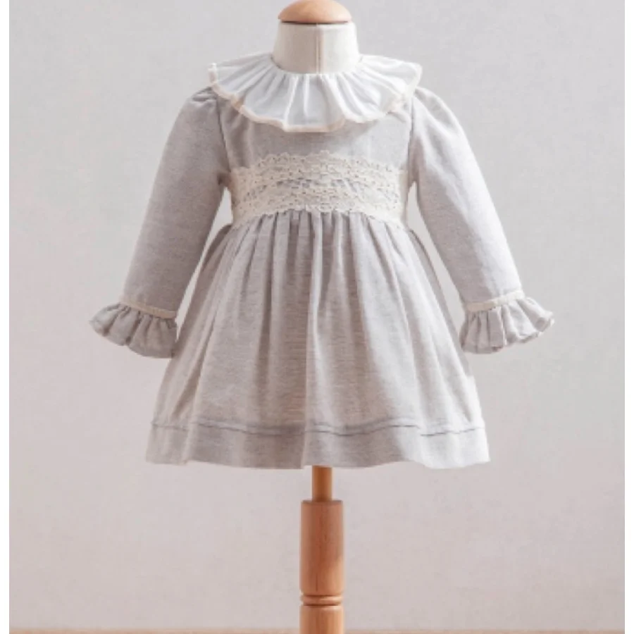 Tongs Baby Elbise, Gri