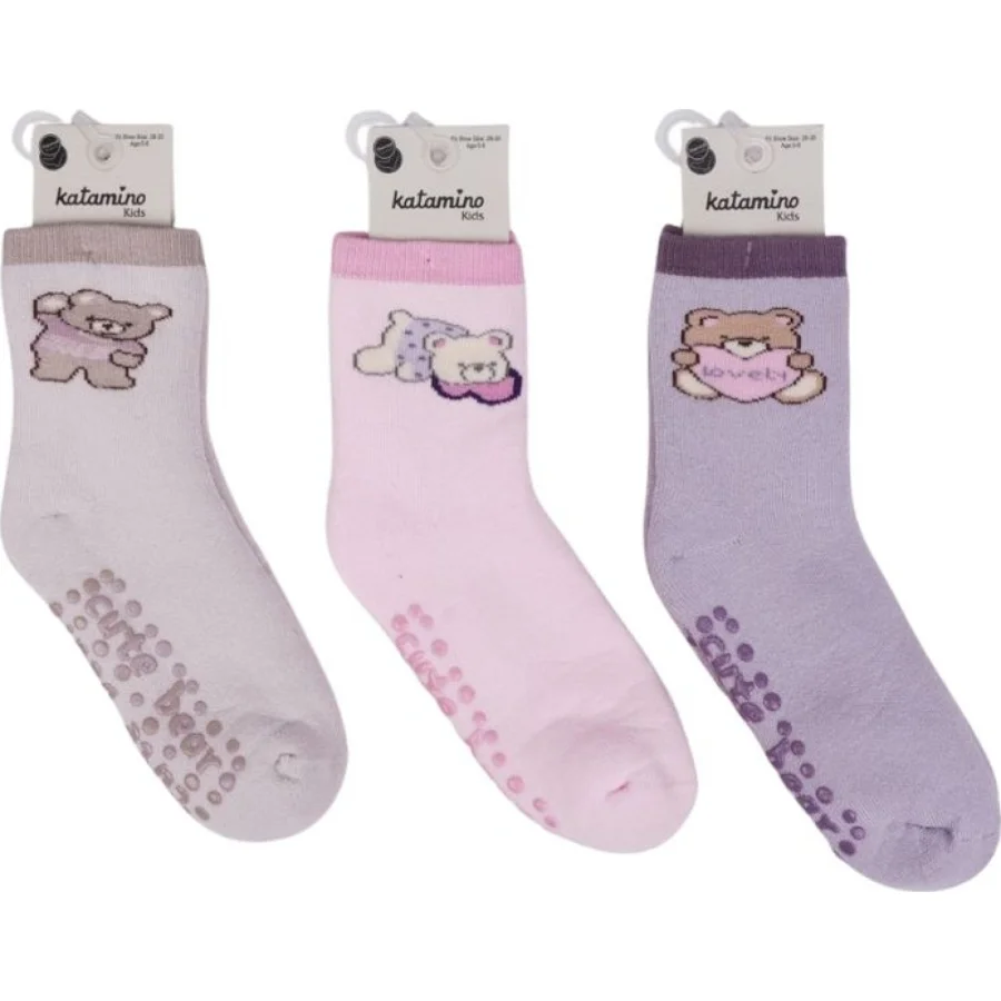 Katamino Riva Abs'li Kız Havlu Soket Çorap 250239 Asorti