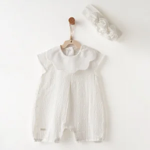 Andywawa Baby Chic Tulum Takım, Ekru