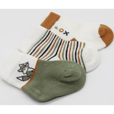 Bistyle Penye Soket Çorap, 3'lü, Nil