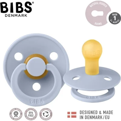 Bibs Colour Kauçuk Emzik 0-6 Ay Dusty, Mavi