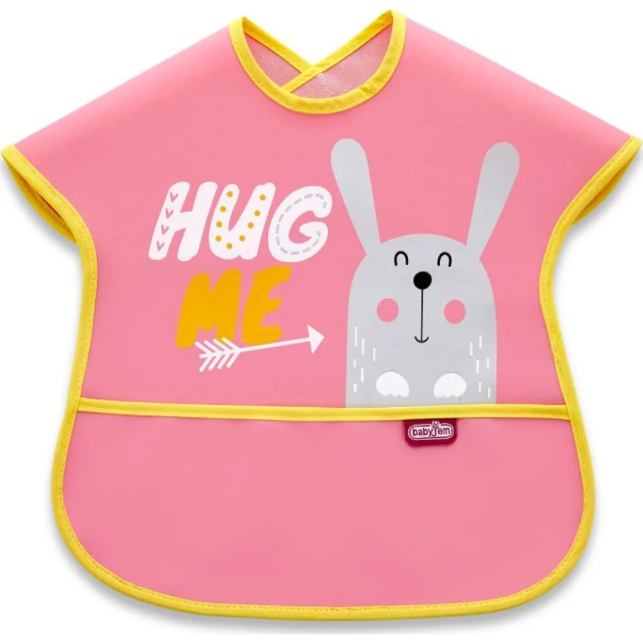 BabyJem Poli Muşamba Büyük Mama Önlüğü, Pembe