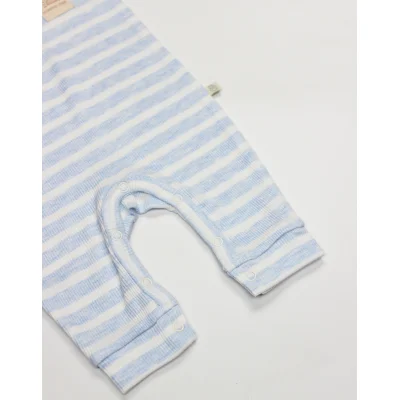 Bistyle Line Colors Yarım Kol Patiksiz Tulum, Mavi