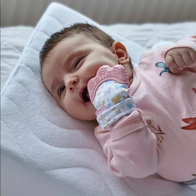 BabyJem Diş Kaşıyıcı Eldiven, Pembe