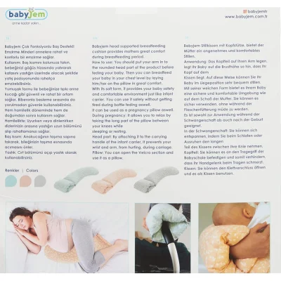 Babyjem Baş Destekli Emzirme Minderi, Somon