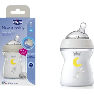 Chicco NaturalFeeling Cam Biberon, 0+ Ay, 250 ml