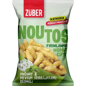 Züber Noutos Fırın Nohut Cipsi, 55 g, Yoğurt ve Mevsim Yeşillikleri