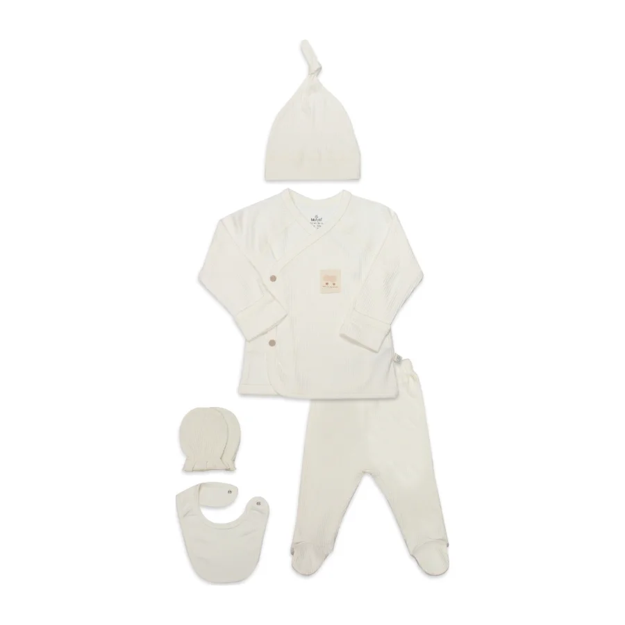 Bistyle Modal Flying Balloons Hastane Çıkışı, 5 Parça, Ekru