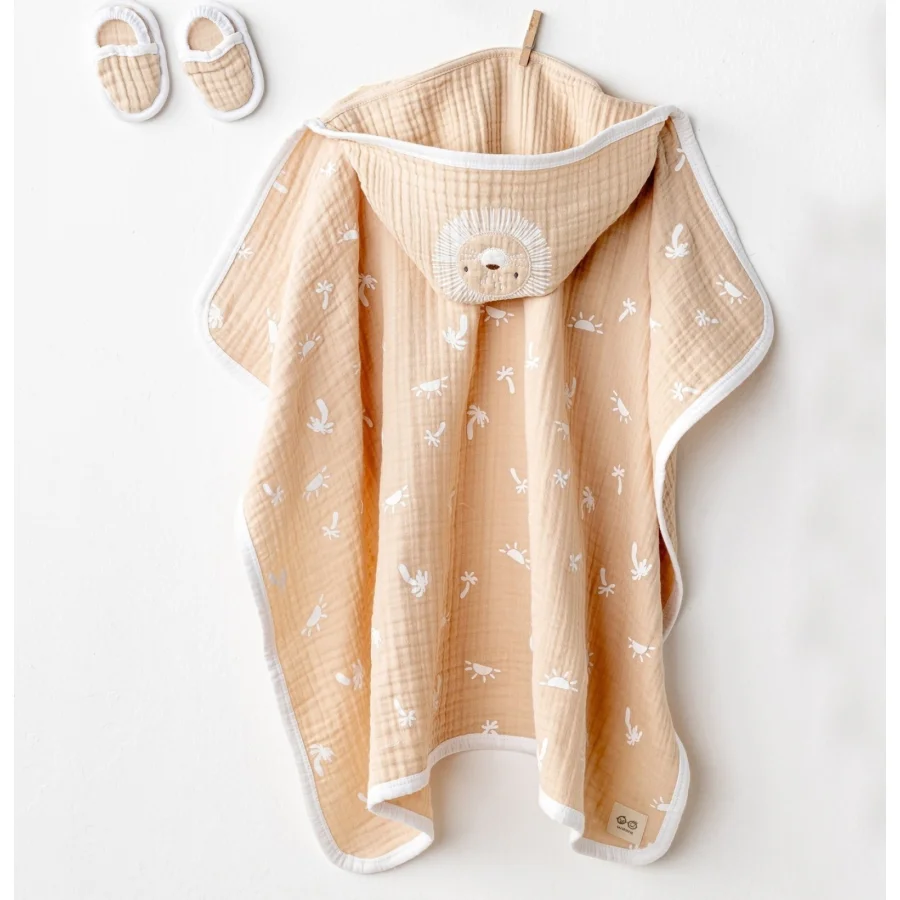 Andywawa Müslin Smile All Day, 80x80, Havlu Set Bej