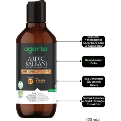 Agarta Ardıç Katranı & Keratin Şampuanı, 400 ml