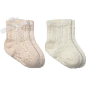Bistyle Fiyonklu Penye Soket Çorap, 2'li, Somon