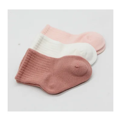 Bistyle Cherry Girl Penye Soket Çorap, 3'lü, Pudra